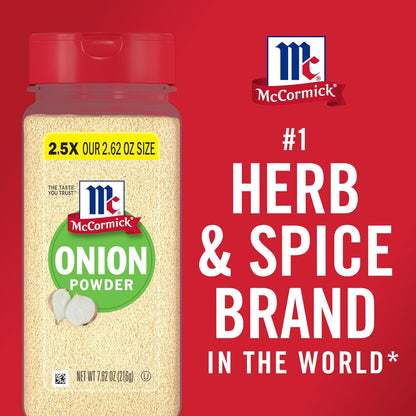 McCormick Onion Powder 7.62 oz – Compact Spice Cabinet Staple for Small Kitchens