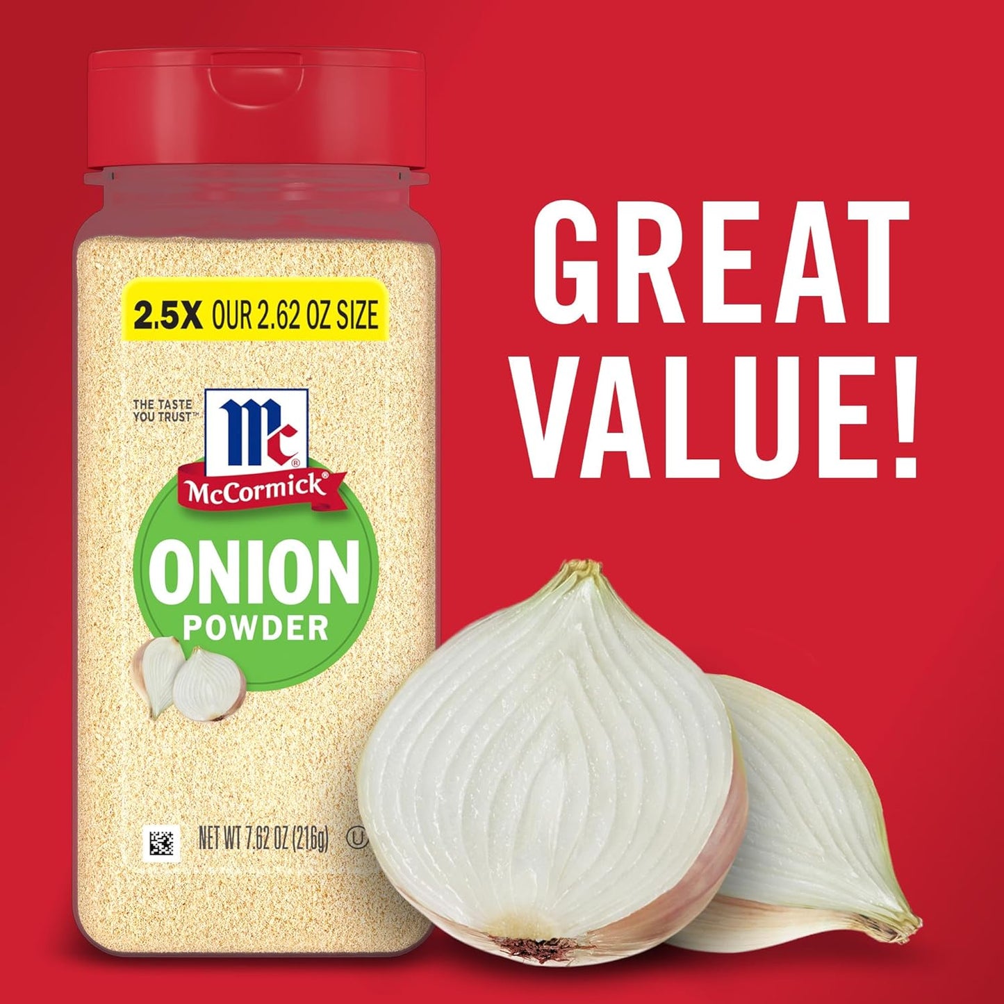 McCormick Onion Powder 7.62 oz – Compact Spice Cabinet Staple for Small Kitchens