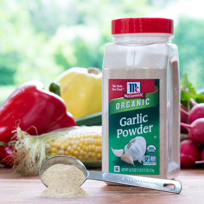 McCormick Organic Garlic Powder 16.75 oz – Meal Prep Seasoning for Busy Kitchens