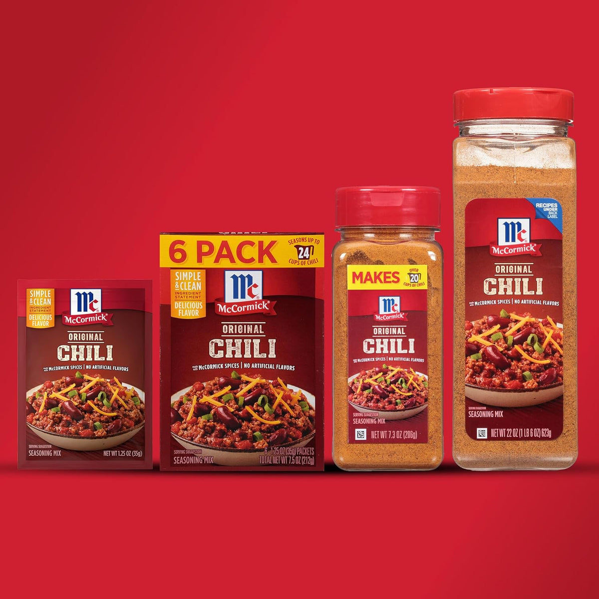 McCormick Original Chili Seasoning Mix for Busy Home Cooks, Fast 20-Minute Pantry Staple