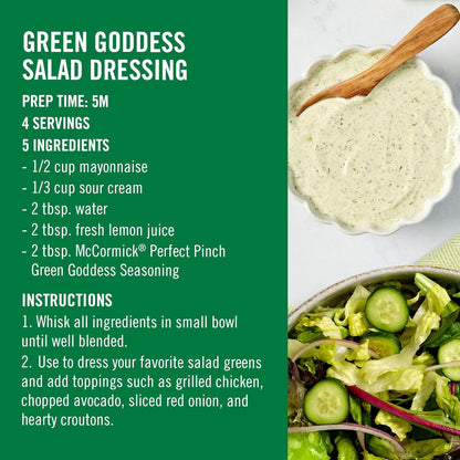 McCormick Perfect Pinch Green Goddess Seasoning – Thoughtful Housewarming Gift for New Home Cooks