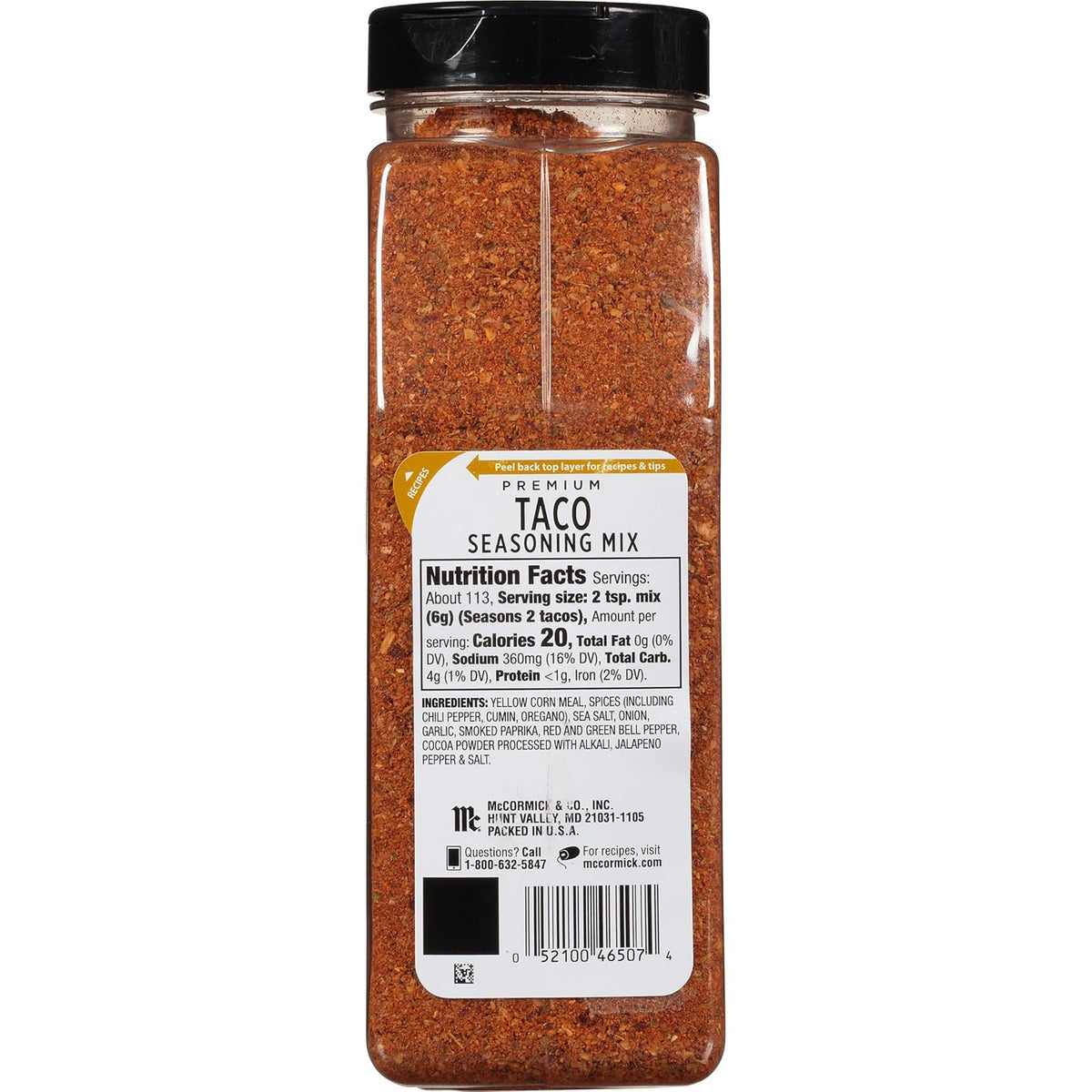 McCormick Premium Taco Seasoning Mix, 24 oz – Clean-Label Taco Seasoning for Mindful Home Cooking