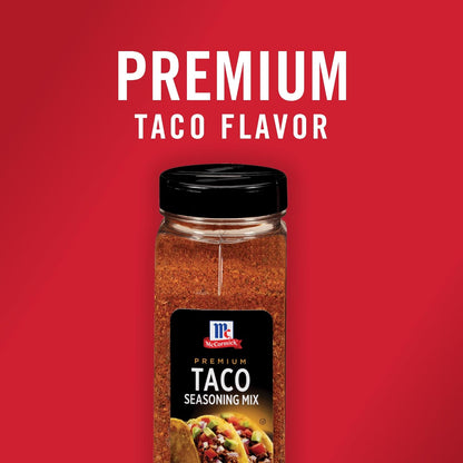 McCormick Premium Taco Seasoning Mix, 24 oz – Clean-Label Taco Seasoning for Mindful Home Cooking