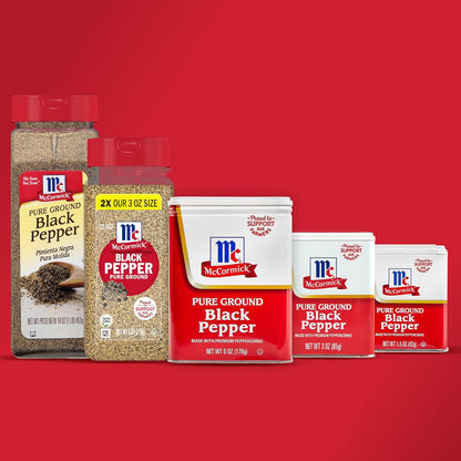 McCormick Pure Ground Black Pepper 3 oz – Thoughtful Housewarming Gift for New Home Cooks