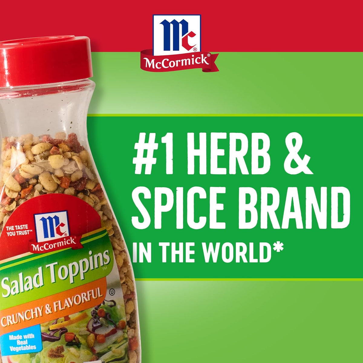 McCormick Salad Toppins Crunchy & Flavorful Kid-Friendly Salad Topping, Picky Eater Veggie Crunch Booster