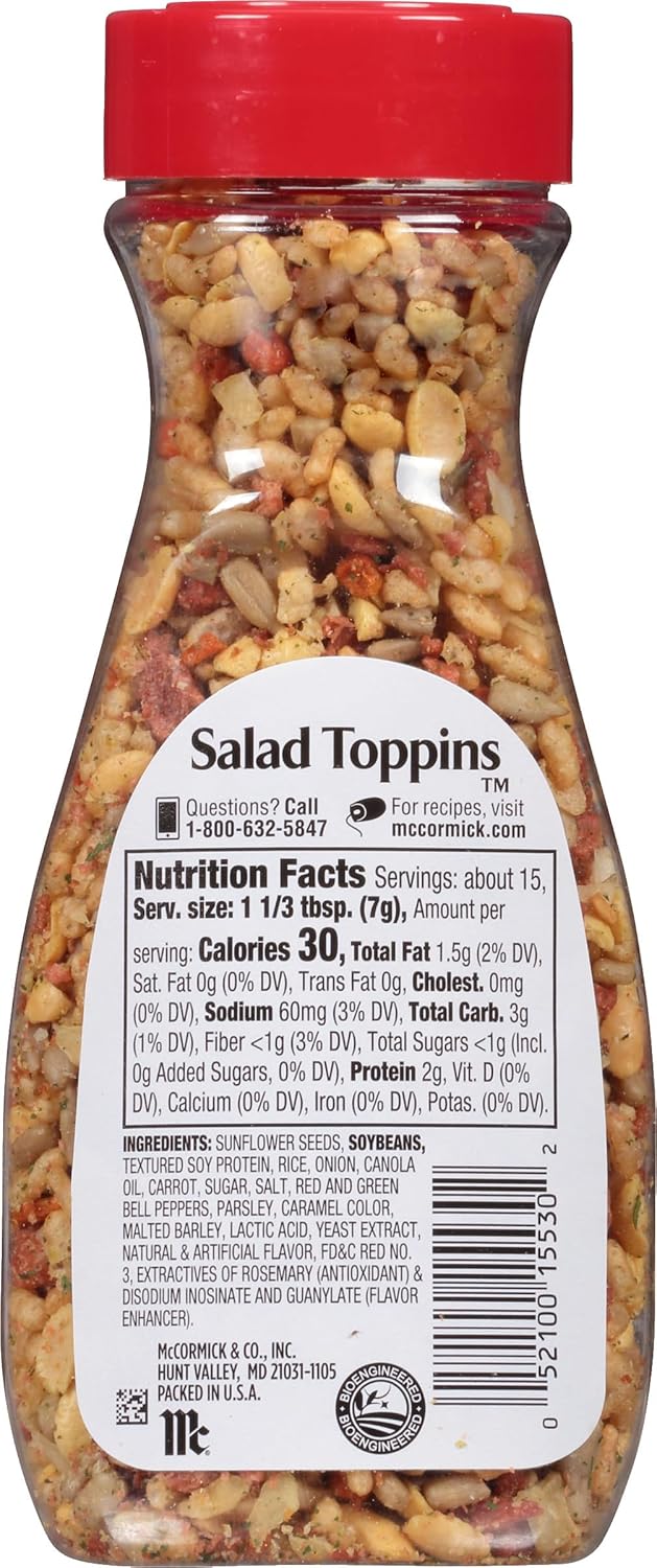 McCormick Salad Toppins Crunchy & Flavorful Kid-Friendly Salad Topping, Picky Eater Veggie Crunch Booster