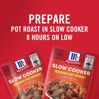 McCormick Slow Cooker Savory Pot Roast Seasoning – Family-Friendly No MSG Dinner for Picky Eaters