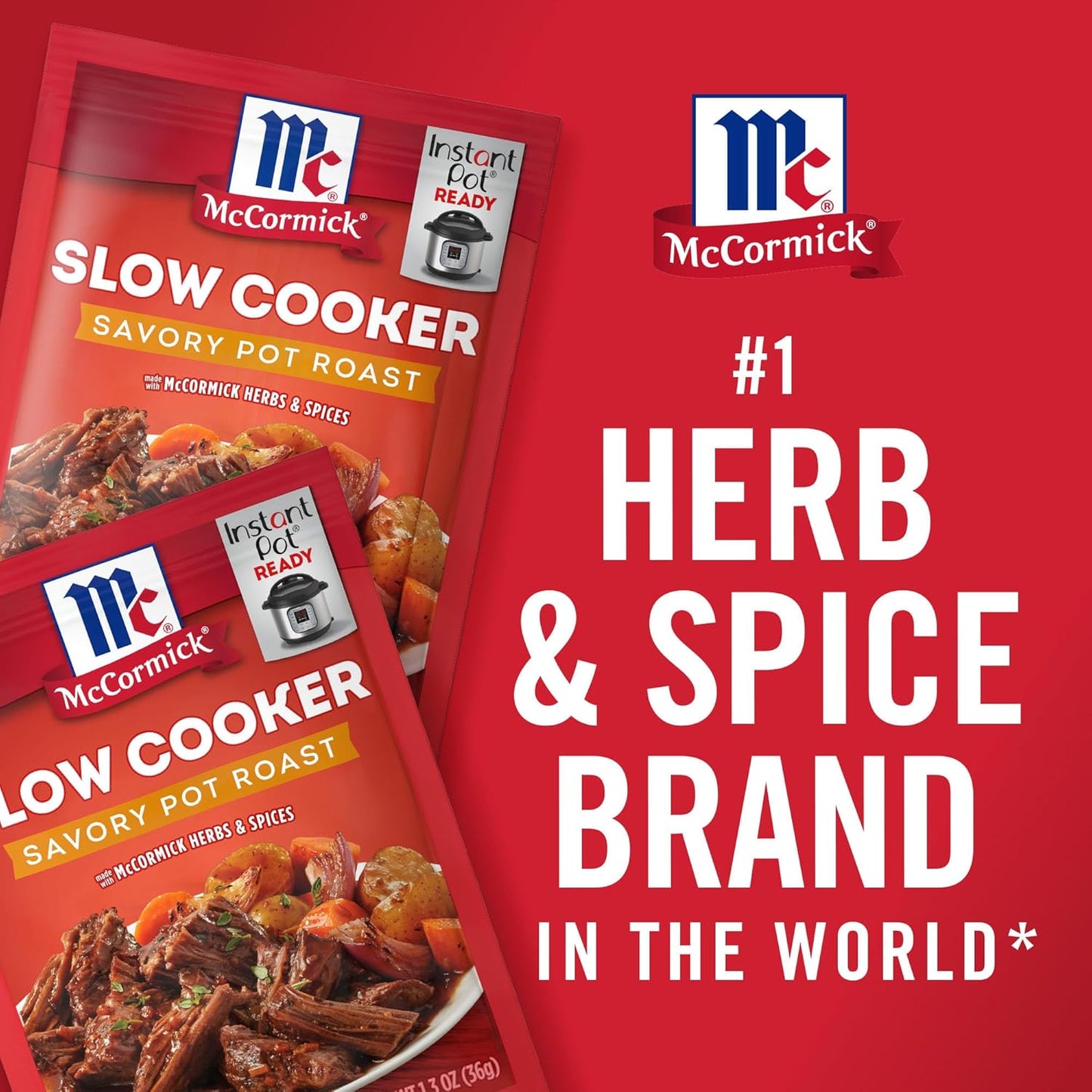 McCormick Slow Cooker Savory Pot Roast Seasoning – Family-Friendly No MSG Dinner for Picky Eaters