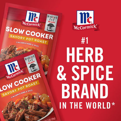 McCormick Slow Cooker Savory Pot Roast Seasoning – Family-Friendly No MSG Dinner for Picky Eaters