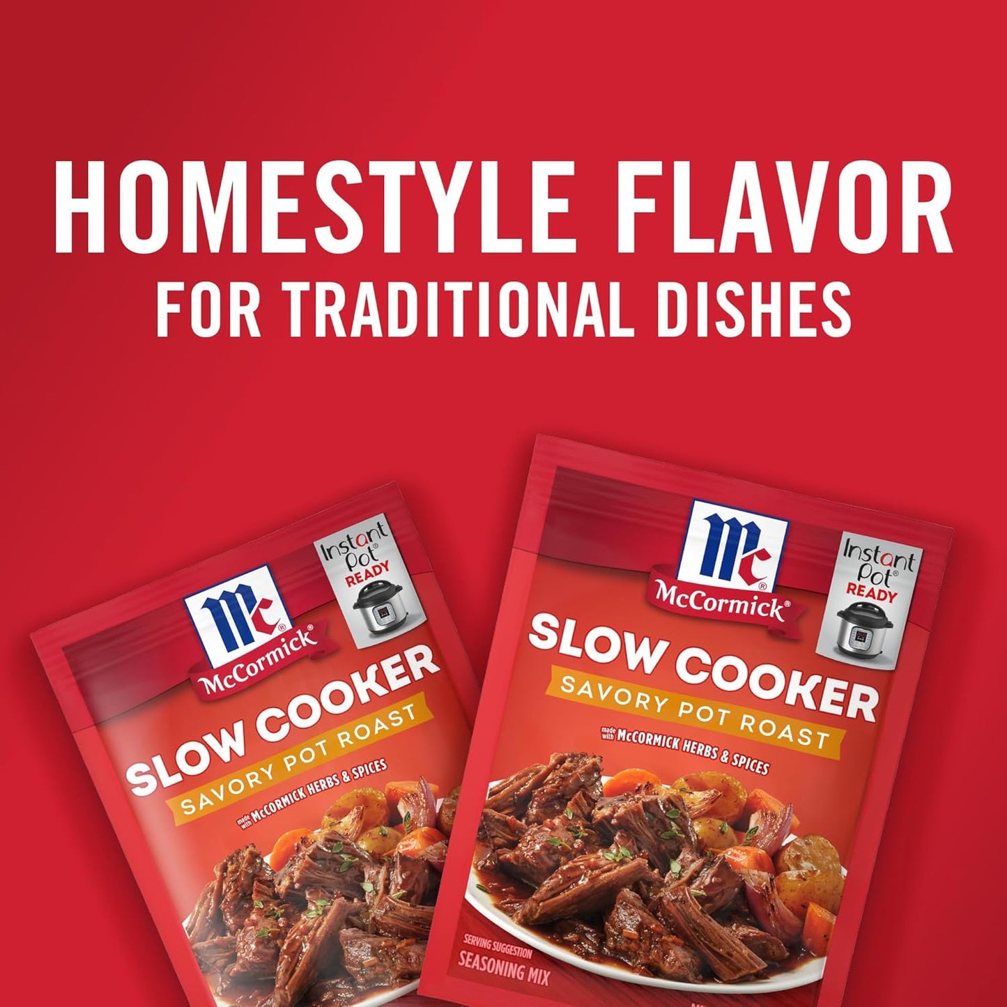 McCormick Slow Cooker Savory Pot Roast Seasoning – Family-Friendly No MSG Dinner for Picky Eaters