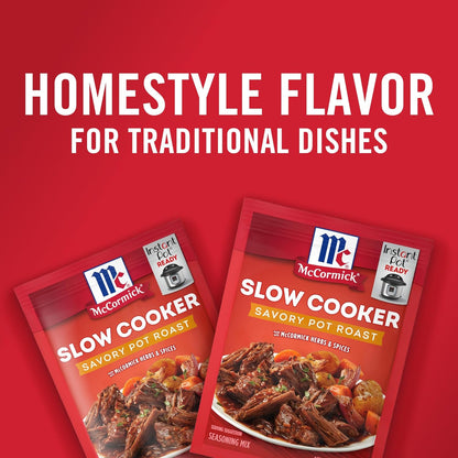 McCormick Slow Cooker Savory Pot Roast Seasoning – Family-Friendly No MSG Dinner for Picky Eaters