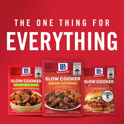 McCormick Slow Cooker Savory Pot Roast Seasoning – Family-Friendly No MSG Dinner for Picky Eaters