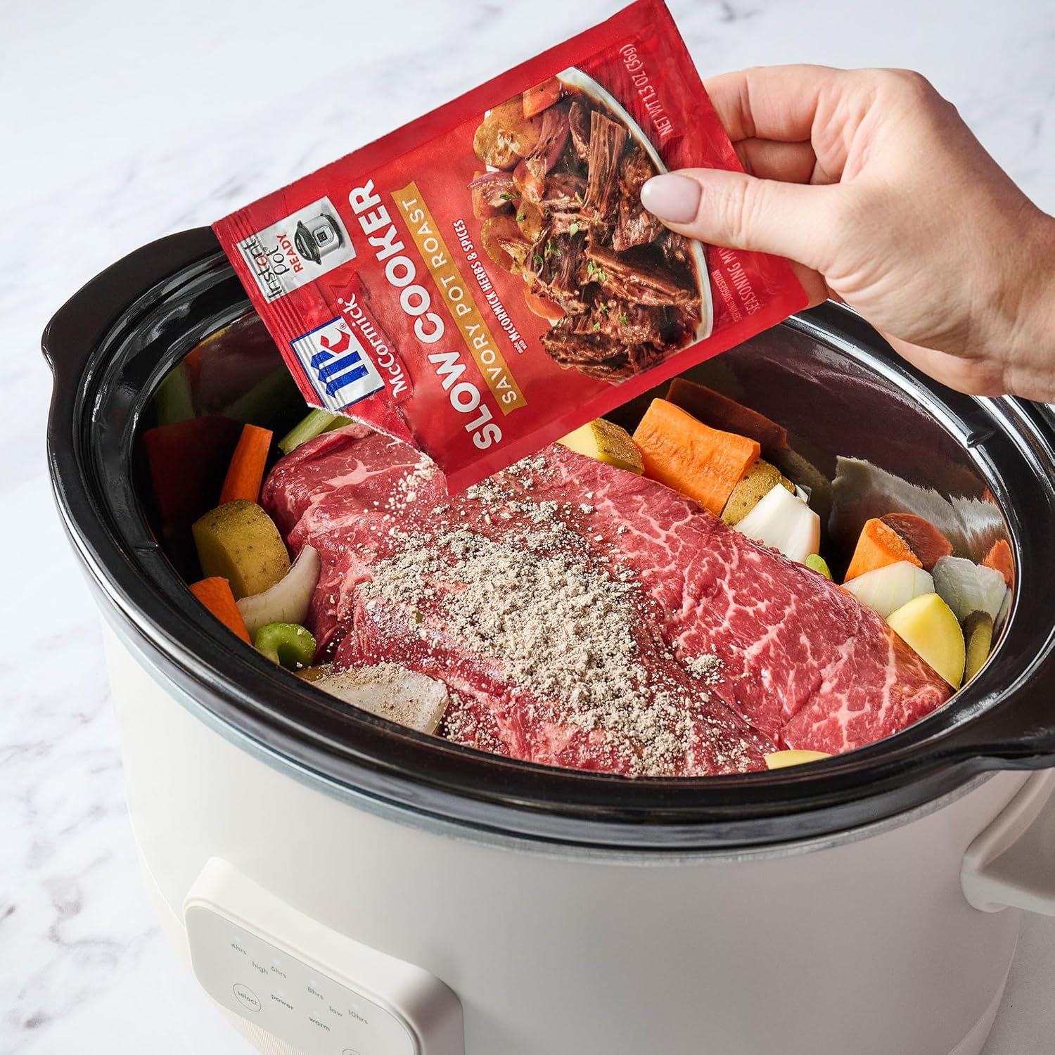 McCormick Slow Cooker Savory Pot Roast Seasoning – Family-Friendly No MSG Dinner for Picky Eaters