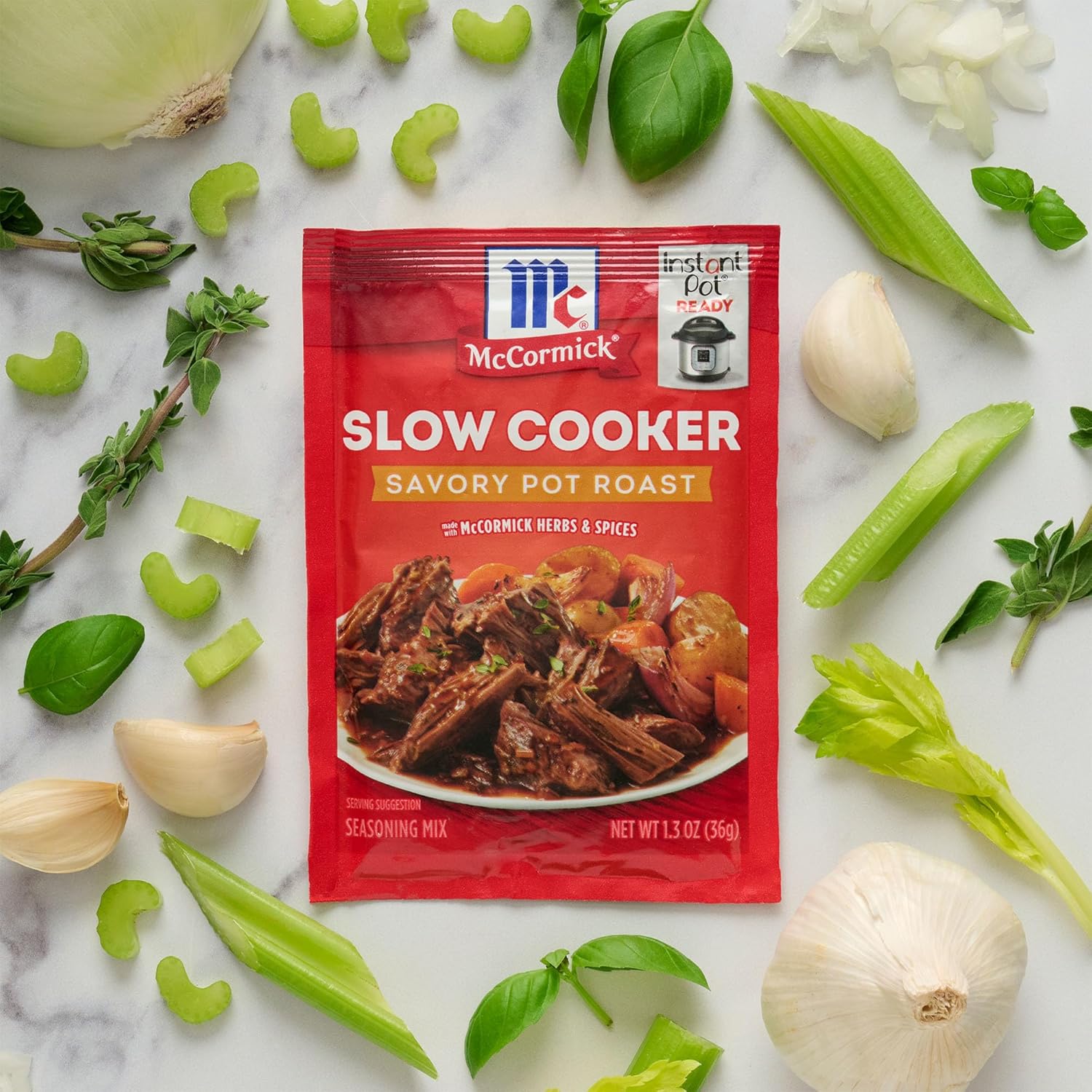 McCormick Slow Cooker Savory Pot Roast Seasoning – Family-Friendly No MSG Dinner for Picky Eaters