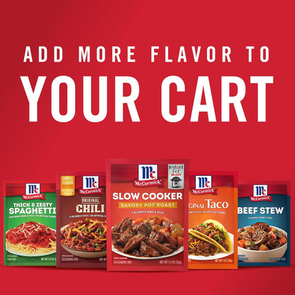 McCormick Slow Cooker Savory Pot Roast Seasoning – Family-Friendly No MSG Dinner for Picky Eaters