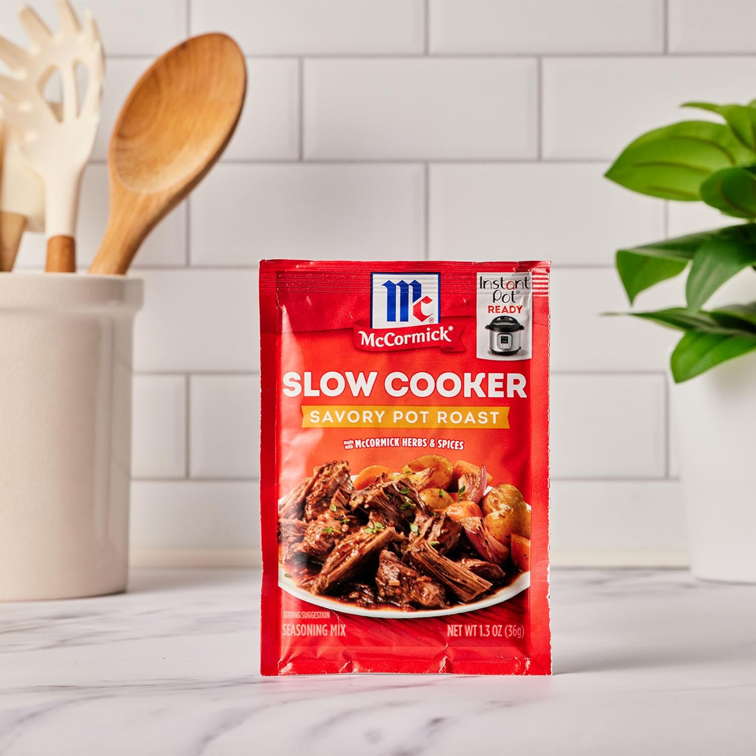 McCormick Slow Cooker Savory Pot Roast Seasoning – Family-Friendly No MSG Dinner for Picky Eaters
