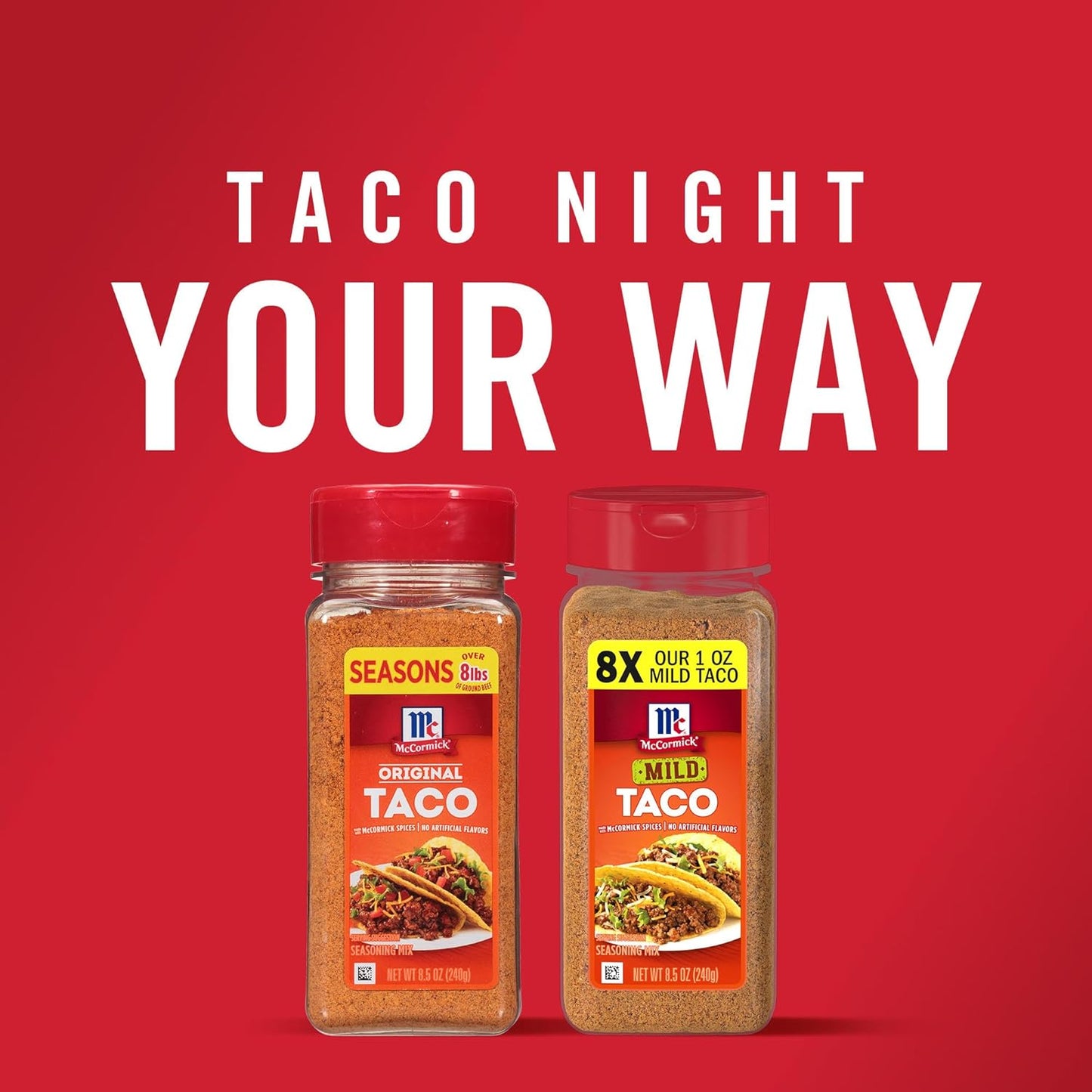 McCormick Taco Seasoning Mix – 15-Minute Weeknight Dinner Solution for Busy Working Parents, 8.5 oz Pouch