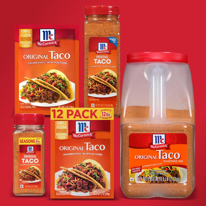 McCormick Taco Seasoning Mix – 15-Minute Weeknight Dinner Solution for Busy Working Parents, 8.5 oz Pouch