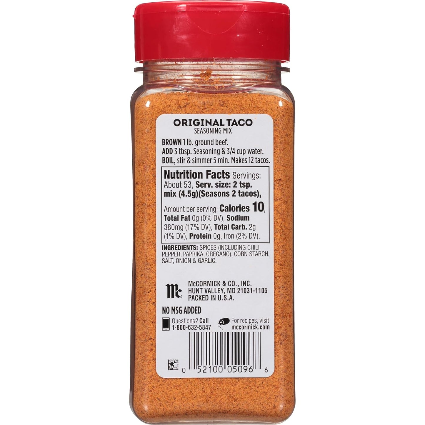 McCormick Taco Seasoning Mix – 15-Minute Weeknight Dinner Solution for Busy Working Parents, 8.5 oz Pouch