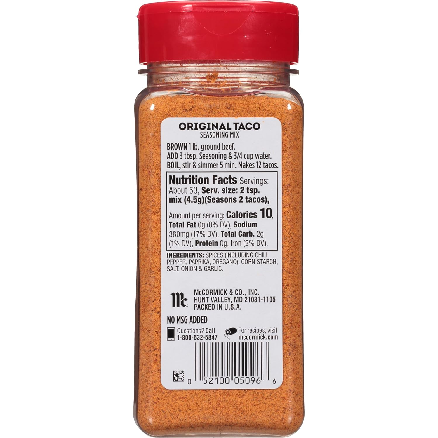 McCormick Taco Seasoning Mix – 15-Minute Weeknight Dinner Solution for Busy Working Parents, 8.5 oz Pouch