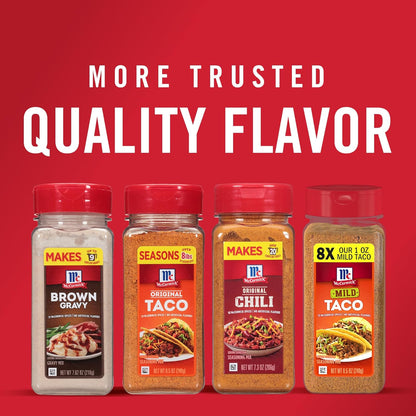 McCormick Taco Seasoning Mix – 15-Minute Weeknight Dinner Solution for Busy Working Parents, 8.5 oz Pouch