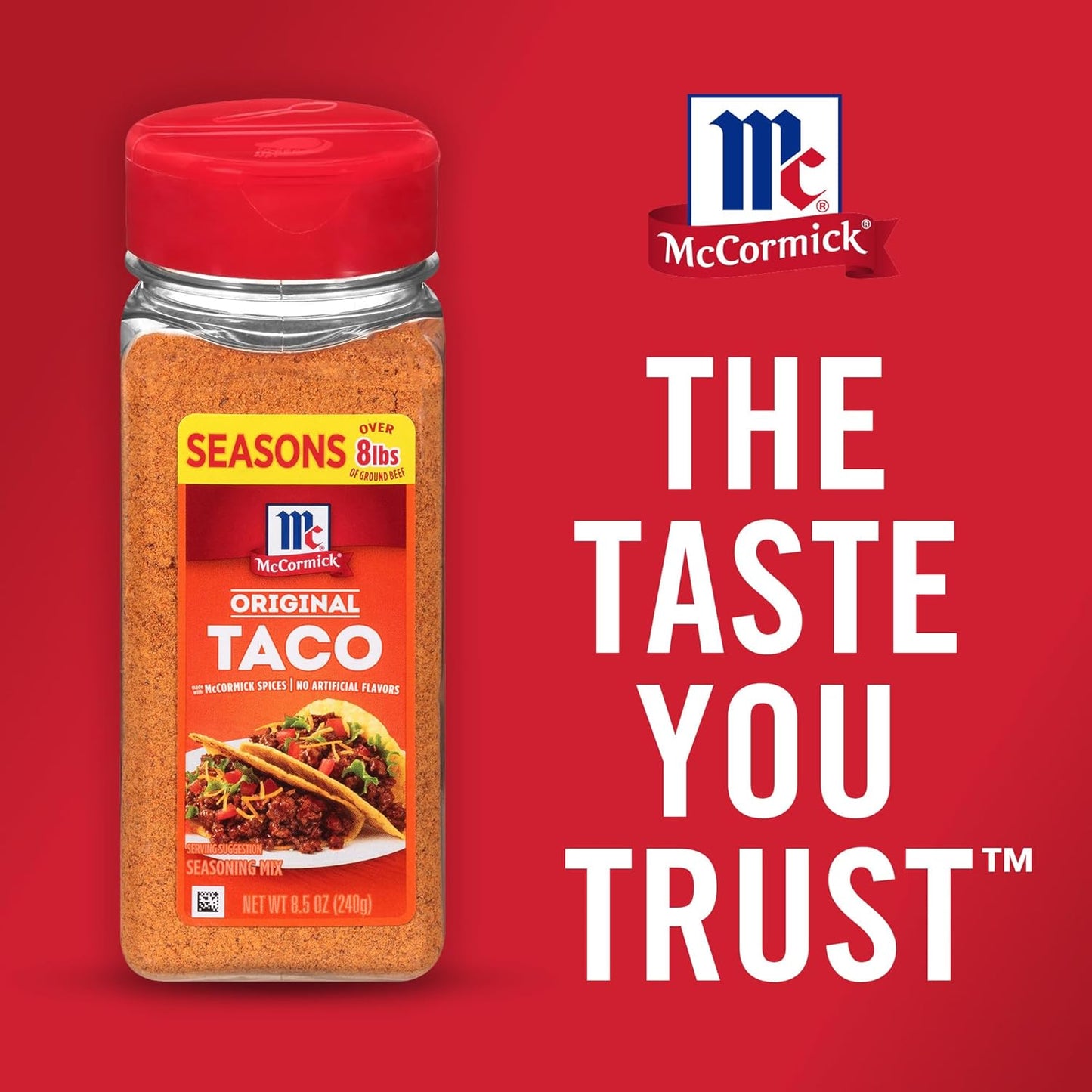 McCormick Taco Seasoning Mix – 15-Minute Weeknight Dinner Solution for Busy Working Parents, 8.5 oz Pouch