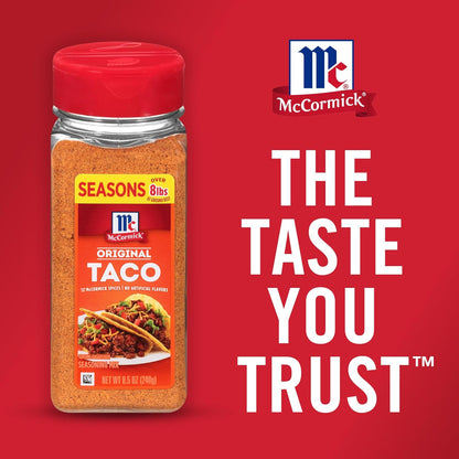 McCormick Taco Seasoning Mix – 15-Minute Weeknight Dinner Solution for Busy Working Parents, 8.5 oz Pouch