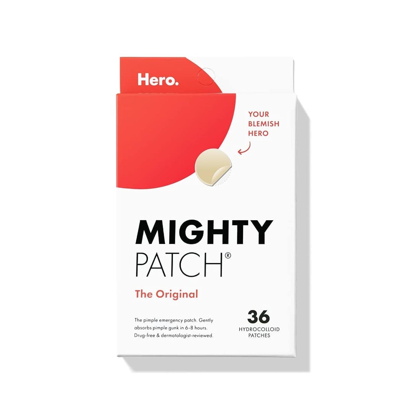 medical-grade hydrocolloid core that absorbs pimple fluid