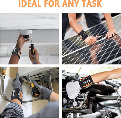 MENDPRO Magnetic Wristband – Hands-Free Tool Holder for Overhead Ladder Work and Two-Handed Repairs
