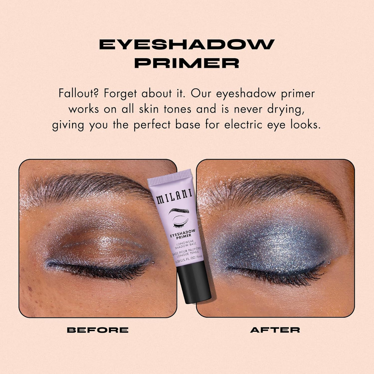 Milani Eyeshadow Primer 2PK - Non-Comedogenic Eye Makeup Base for Clean Beauty Lovers, Crease-Proof All-Day Wear