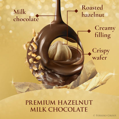 milk chocolate coating finished with gently roasted hazelnut pieces