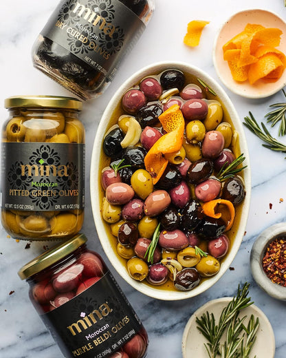 Mina Moroccan Black Olives – Guilt-Free 50-Calorie Office and Desk Snack for Low-Carb Wellness