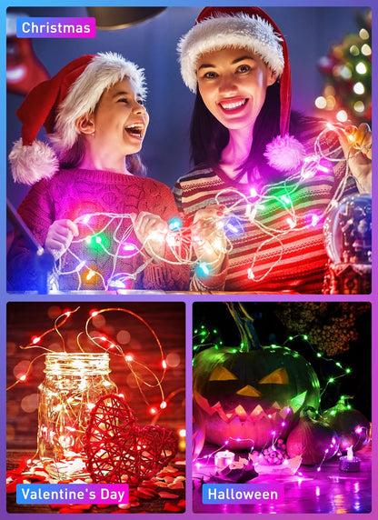 Minetom Fairy Lights Color Changing – Thoughtful Birthday Gift for Her, 33FT Remote Controlled String Lights