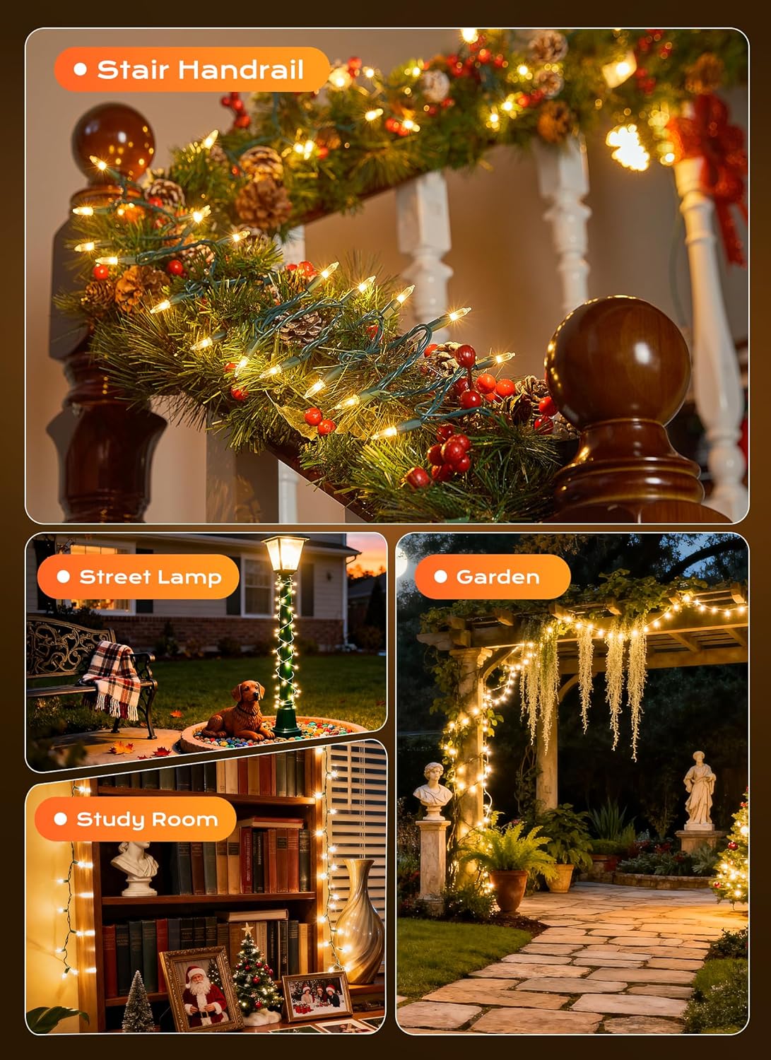 Minetom LED String Lights – Cozy Living Room Decor, Warm White Bedroom Aesthetic Accent
