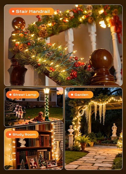 Minetom LED String Lights – Cozy Living Room Decor, Warm White Bedroom Aesthetic Accent