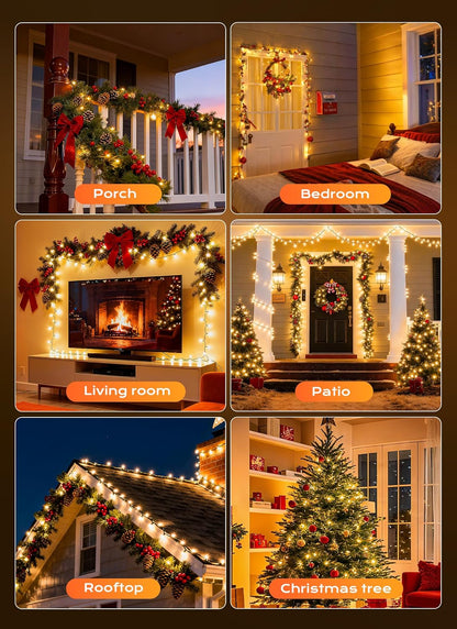 Minetom LED String Lights – Cozy Living Room Decor, Warm White Bedroom Aesthetic Accent