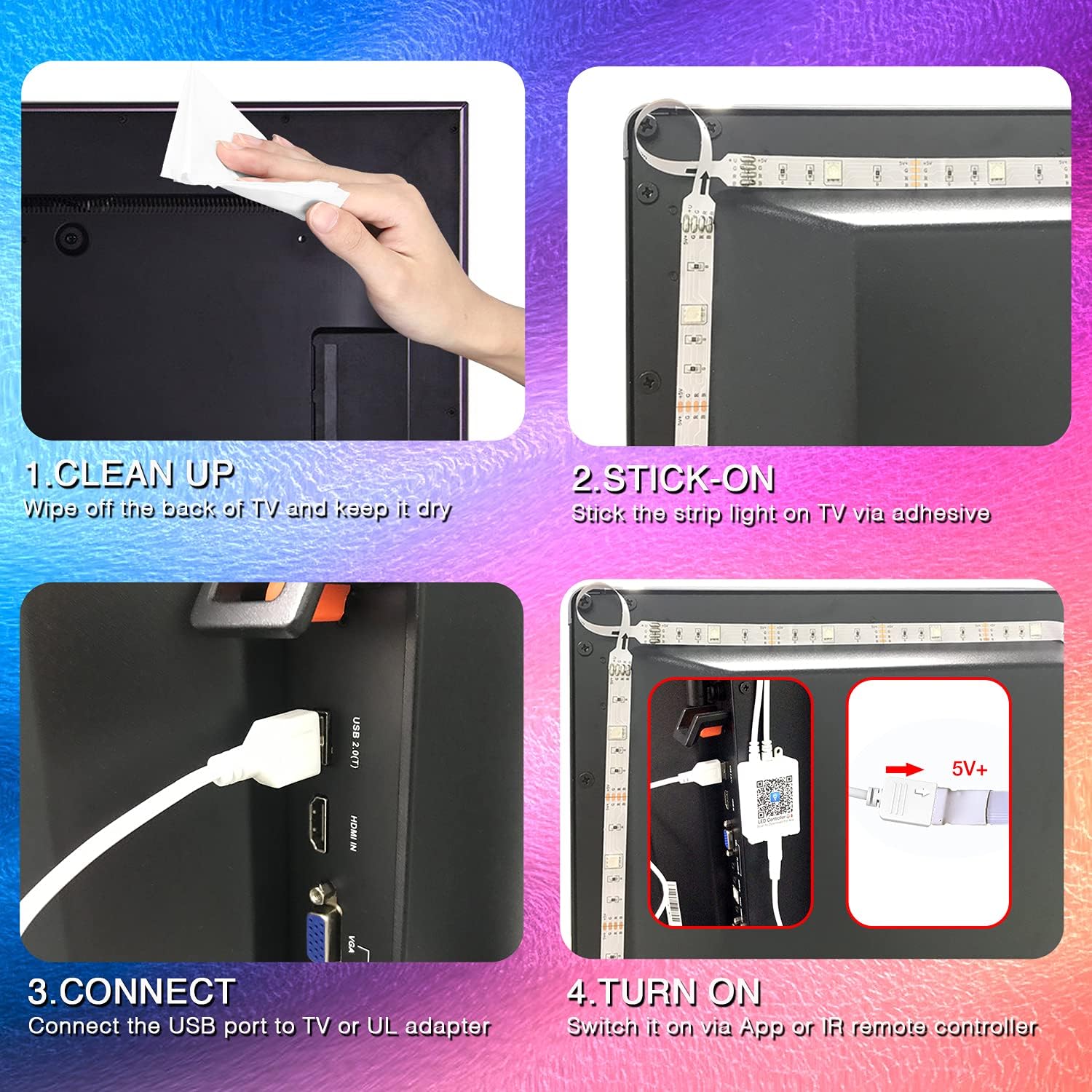 MINGER LED TV Backlight – Thoughtful Housewarming Gift for New Homeowners & Apartment Dwellers