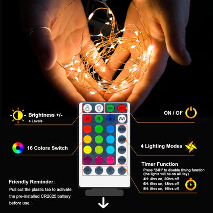 Minimax Fairy Lights for Kids Room – Cool to Touch Battery Powered Twinkle Lights with Timer
