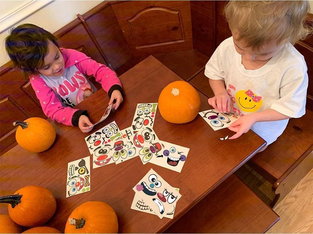 MiniPumpkin Stickers – Carving-Free Decorating Alternative Safer Than Knives for Kids