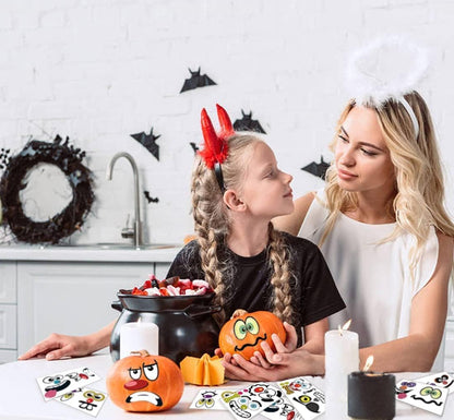 MiniPumpkin Stickers – Carving-Free Decorating Alternative Safer Than Knives for Kids