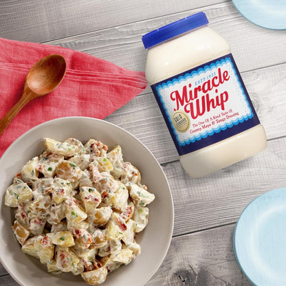 Miracle Whip Dressing 30 oz Jar – Tangy Burger Topping for Backyard BBQs and Cookouts