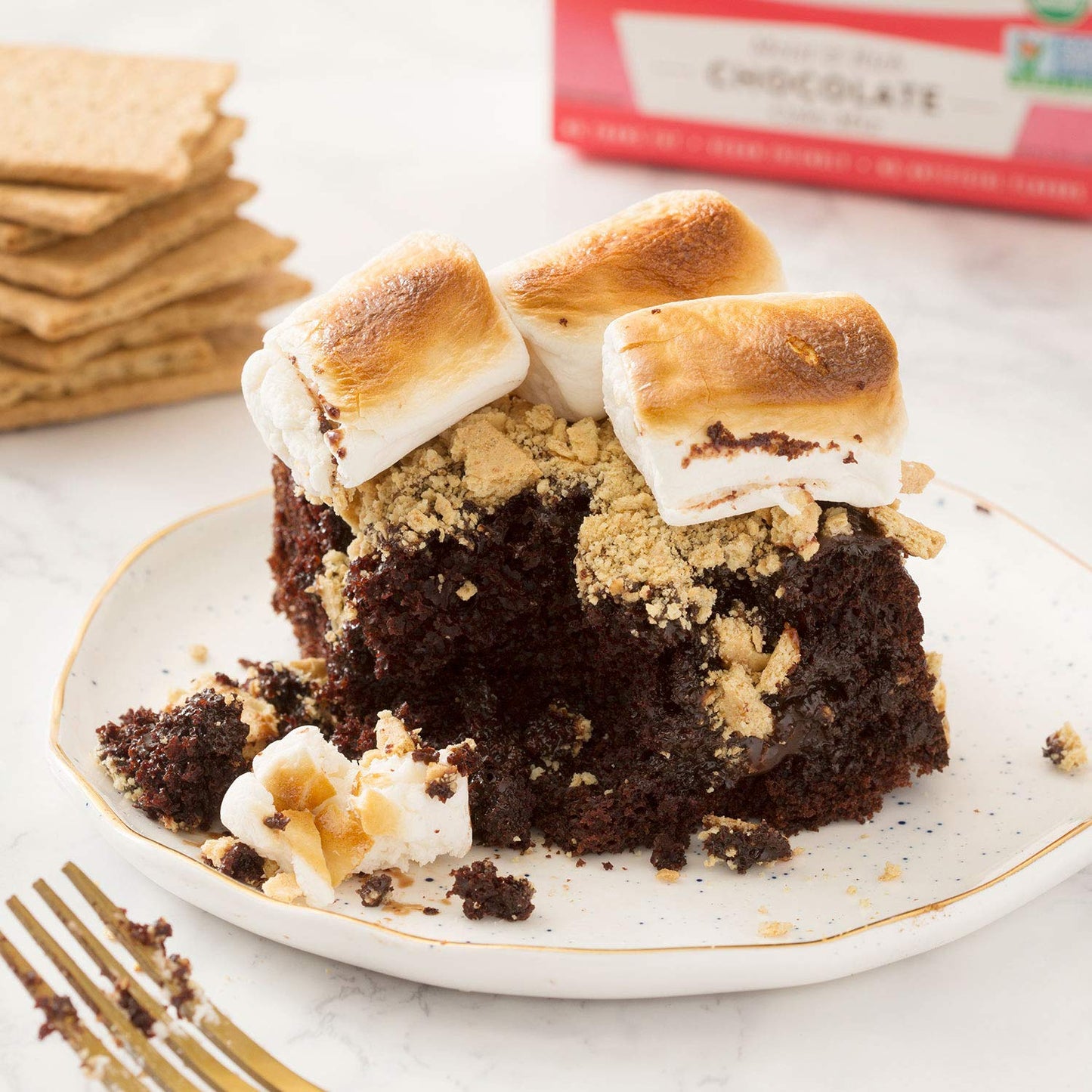 Miss Jones Baking Organic Chocolate Cake Mix – Simple One-Box Chocolate Dessert for Uncluttered Home Kitchens