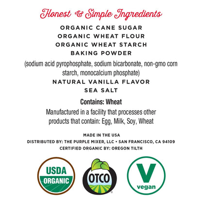Miss Jones Baking Organic Yellow Cake Mix – Simple Clean-Ingredient Baking for Uncluttered Kitchens, Vegan Vanilla Cake Mix with Short Honest Label