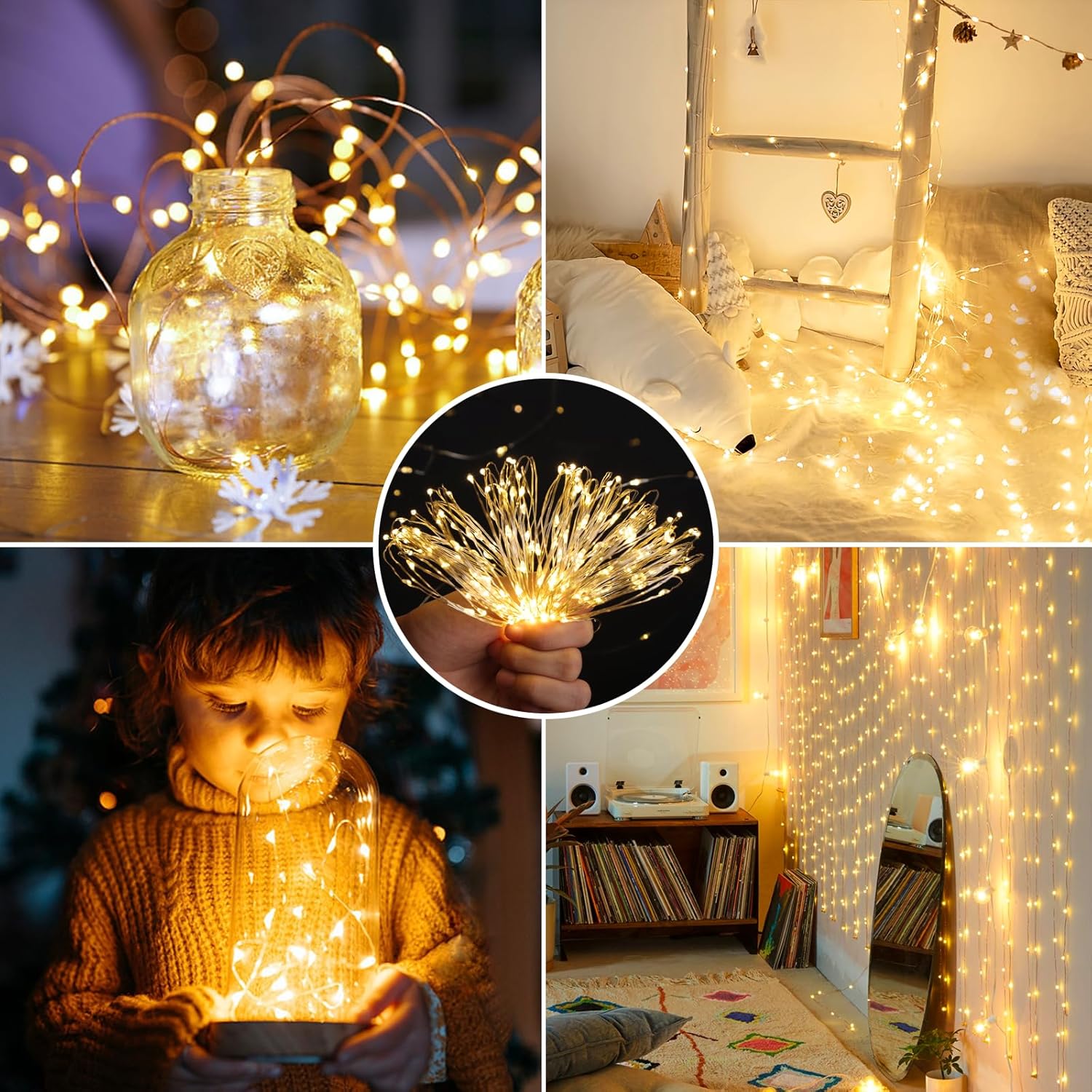 Mlambert Fairy Lights Battery Operated – Cozy Bedroom Decor with Warm White Glow and Remote Timer