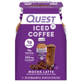 Quest Nutrition Iced Coffee Mocha Latte 4-Pack Gift for Coffee Lovers, Low-Sugar Protein Shake Holiday Present