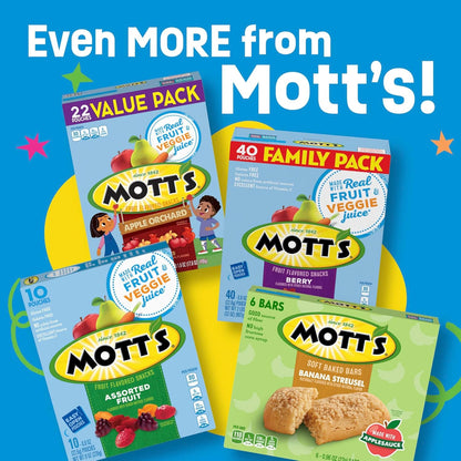 Mott's Halloween Animal Fruit Snacks for School Parties – Gelatin Free Lunchbox Treat, 40 Individually Wrapped Pouches