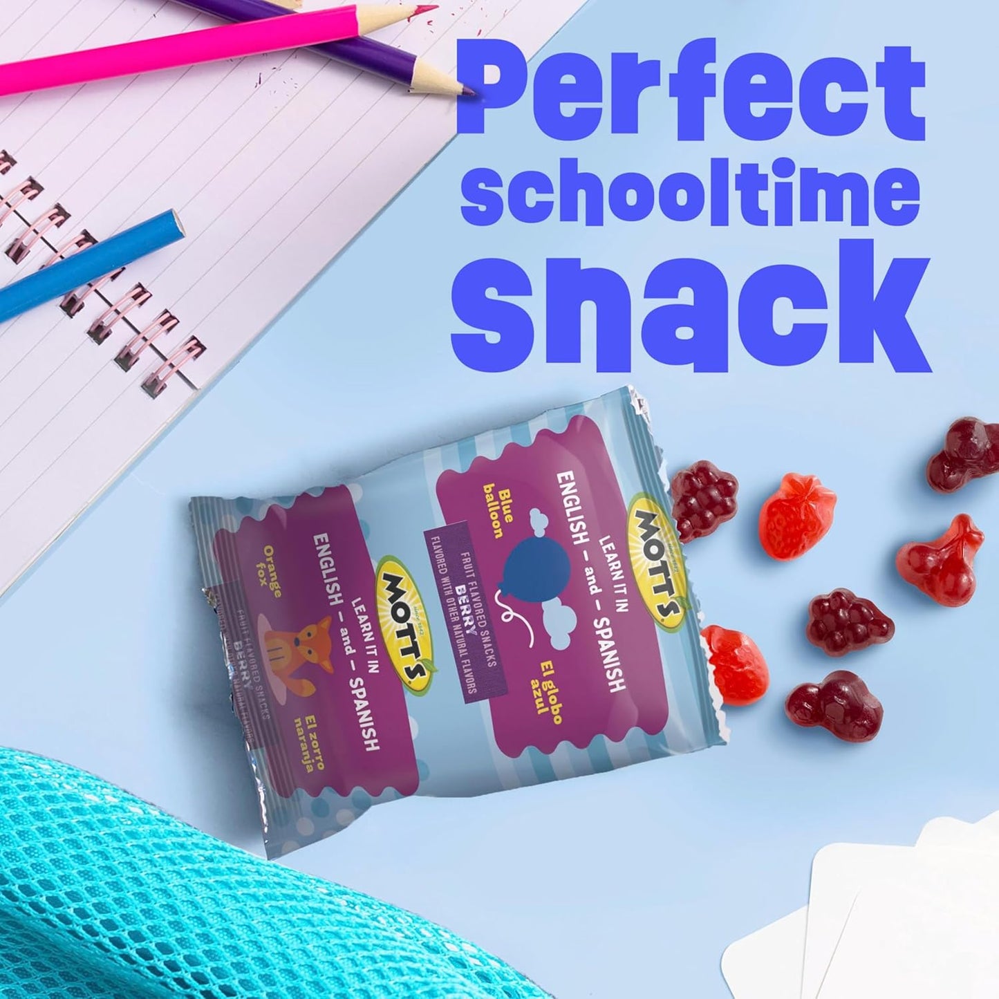 Mott's Halloween Animal Fruit Snacks for School Parties – Gelatin Free Lunchbox Treat, 40 Individually Wrapped Pouches