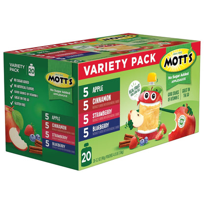 Mott's Portion Controlled Fruit Pouches – Quick Afternoon Snack for Home Office and Study Sessions, 3.2 Oz Each