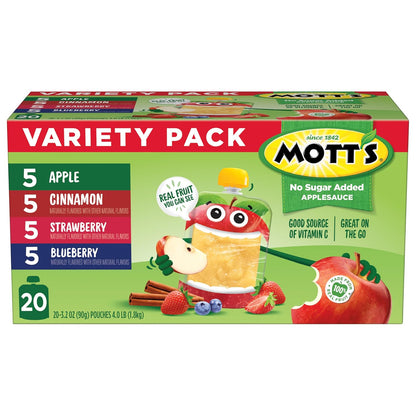Mott's Portion Controlled Fruit Pouches – Quick Afternoon Snack for Home Office and Study Sessions, 3.2 Oz Each