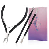 YINYIN Cuticle Nippers and Pusher – Single Multi-Use Manicure Tool in Neutral Finishes